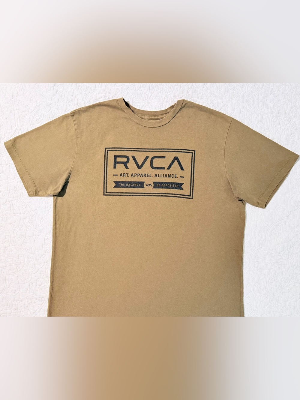 RVCA | Balance Of Opposites | Short Sleeve Graphic T-Shirt | Tan | Size Large